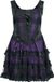 Sinister Gothic Mini-jurk - zwart/paars - S