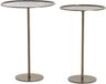 Light & Living bijzettafelset LIA donkerbruin met bronsaccent – Ø32x51+Ø38x54 cm