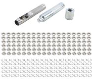 Cuivre Œillets Set 120 pièces, 12 mm, incluant outil