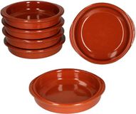 MamboCat Set van 6 Cazuela Kleikommen Bernd met Handvatten 12cm S - Bruin