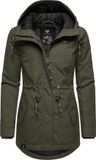 Ragwear Dames winterjas Monadis Black Label Dark Olive24 4XL