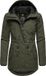 Ragwear Dames winterjas Monadis Black Label Dark Olive24 4XL
