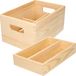 Zeller Houten Kistje met Inzettray en Vakken - Beige - 30 x 20 x 15 cm