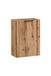 Meuble bas pour lavabo, chêne Wotan, 40 cm, à nervures, 1 porte