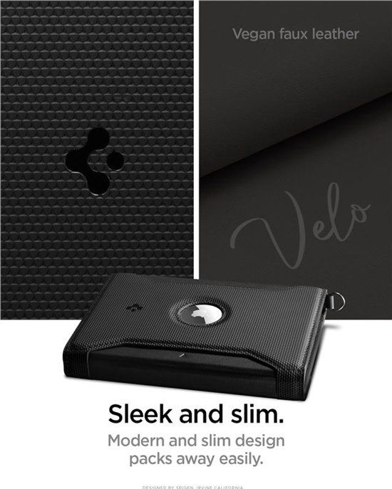 Spigen Universal Airtag Paspoorthouder, Zwart