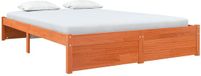 vidaXL Bedframe Wasbruin 160 x 200 cm Massief Vurenhout