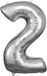 Amscan Folieballon Cijfer 2 Junior 50 X 88 Cm Zilver