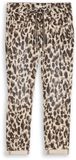 Tom Tailor Tapered Relaxed Broek Brown Beige Leo Print W38 x L28