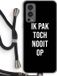 Case Company® - OnePlus Nord 2 5G Hoesje met Koord - Ik pak nooit op - Zwart