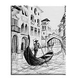 Homemania Wandfoto, Venetiaanse stad en landschap, voor woonkamer, slaapkamer, meerkleurig, 45 x 3 x 70 cm, HM20KNV45 x 70 – 30, polyester, hout
