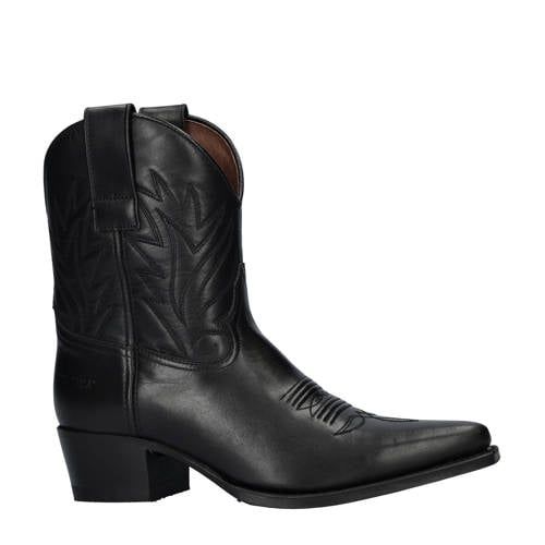 Sendra leren cowboylaarzen zwart
