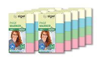SIGEL HN604 Recycle PageMarkers, 4 x 40 vellen, Pack van 10, pastel Geel/Groen/Blauw/Rood