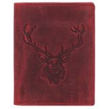 Greenburry Vintage Portemonnee Hertog Leer 9,5 cm - Jongens - Staand formaat - rusty red