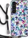 Case Company Hoesje met koord geschikt voor Samsung Galaxy S23 - Hibiscus Flowers - Back Cover