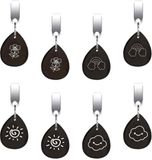 Unyqoos® Set van 8 marmeren tafelkleedgewichten met metalen clips