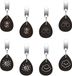 Unyqoos® Set van 8 marmeren tafelkleedgewichten met metalen clips