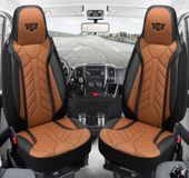 Bremer Sitzbezüge Autostoelhoezen voor Nissan Qashqai Bj 2013-21 – Stoelhoezen voor bestuurder en passagier in Zwart/Chocoladebruin