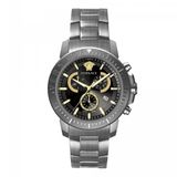 Versace VE2E00621 horloge mannen - Roestvrij Staal - antraciet grijs