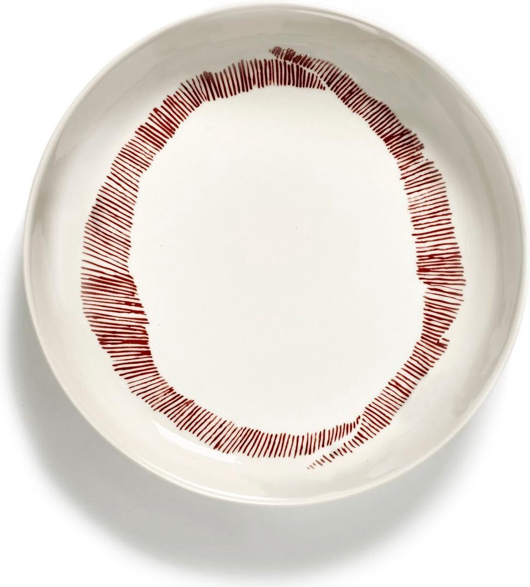 Serax Feast Diep Bord Ø 22 cm - Rood Swirl wit