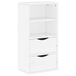 vidaXL Bijzetkast met lades ODDA 40x24x79 cm massief grenenhout wit