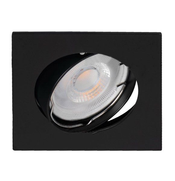 Kanlux Navi verstelbare inbouw plafondlamp 7,5 mat zwart - Aluminium - 2.1cm