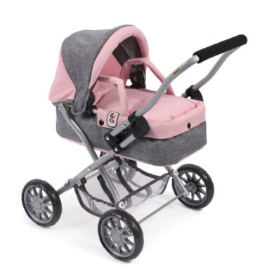 BAYER CHIC BAYER CHIC 2000 Mini Poppenwagen SMARTY Melange grijs roze