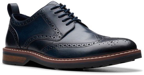 Clarks Shoes Clarks Aldwin Limit Mens Navy Leather, 11