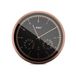 Mebus TinyTime radiogestuurde wandklok met thermometer en hygrometer | Tikt niet | 25 cm | Zwarte wijzerplaat | Koperkleurige kast | 1978