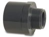PVC Puntstuk 50/63mm x 1.1/4" 10 bar
