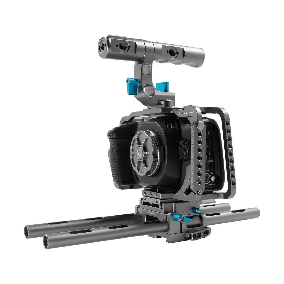 Kondor Blue Blackmagic Pocket 4K/6K Base Rig - Space Gray