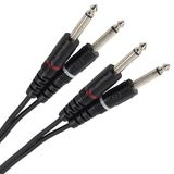 Plugger Mannelijke Jack/Male Mono 0.60m Audio Kabel, Zwart
