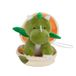Idena 40367 - Mini pluche dinosaurus in een ei, ca. 13 cm, groene knuffel dinosaurus