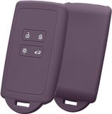 kwmobile autosleutelhoes geschikt voor Renault 4-knops Smartkey autosleutel (alleen Keyless Go) - Siliconenhoes in Bleke iris