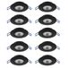 EGLO 8-delige set LED inbouwspots Zujar, draaibare plafondspots | plafondlampen van zwart kunststof, spots warmwit, Ø 9 cm
