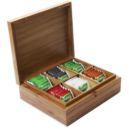 Bredemeijer Theedoos 6-vaks - Bamboe - Natuurlijk