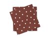 Scandi Essentials Fine dots serviette en papier rouge vin-blanc, lot de 20, 33x33 cm