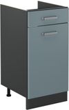Vicco Keukenonderkast R-Line, Blauw-grijs/Antraciet, 40 cm zonder werkblad