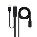 HDMI-naar-DisplayPort-converterkabel met stekker aan beide uiteinden, zwart, lengte 1,8 m