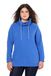 Ulla Popken - Femme - Sweatshirt col montant large poches manches raglan longues - Bleu paon - Taille 46+