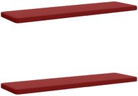 vidaXL - 2-delige - Coussin de banquette - VUGHT - 2 - pièces - 100% - Polyester - Vin rouge