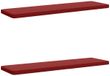 vidaXL - 2-delige - Coussin de banquette - VUGHT - 2 - pièces - 100% - Polyester - Vin rouge