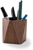 Merkloos Houten Pennenhouder - Handgemaakt Walnoothout Bureau Organizer - voor Schrijfwaren en Make-up Kwasten - Bruin