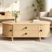 MODFU Salontafel - Natuurlijk Hout - Rond - 100x50x36 cm