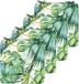 Anna's Collection Coussin de chaise monstera - 4x - blanc/vert - 40 x 40 cm