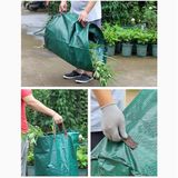 Merkloos Stevige Herbruikbare Tuinafvalzak - Opvouwbaar met Handvatten - Voor Bladeren, Heggensnoeisel en Tuinafval - 60 liter