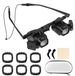 Icecat Loupe avec éclairage LED, 4 lentilles (2x-24x), réglable