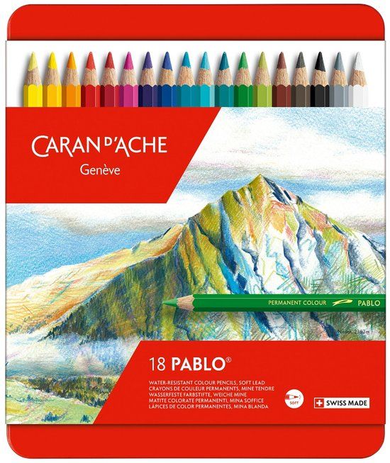 Caran d'Ache Pablo Kleurpotloden - 18 stuks - Multicolor