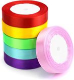 Merkloos 6 kleuren satijnen lint - 22 meter lang en 2 cm breed