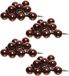 Decoris Kaemingk B.V. 40x Mini glazen kerstballen kerststekers mahonie bruin 2,5 cm