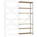 Manuflex RB2255 module d'extension d'étagère 100 kg (L x H x P) 1,22 x 3 x 40 m acier galvanisé galvanisé plateau en bois